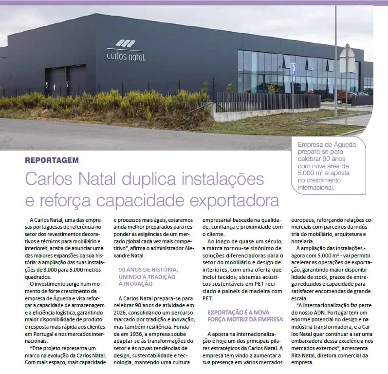 Carlos Natal duplica instalações e reforça capacidade exportadora